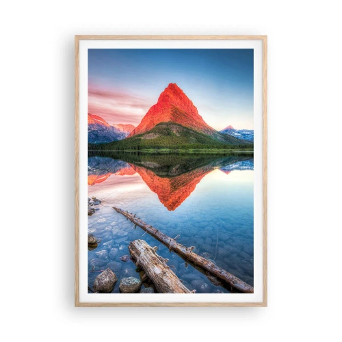 Poster in light oak frame - Heat and Cold - 70x100 cm