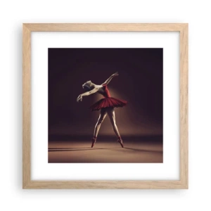 Poster in light oak frame - Prima Ballerina - 30x30 cm