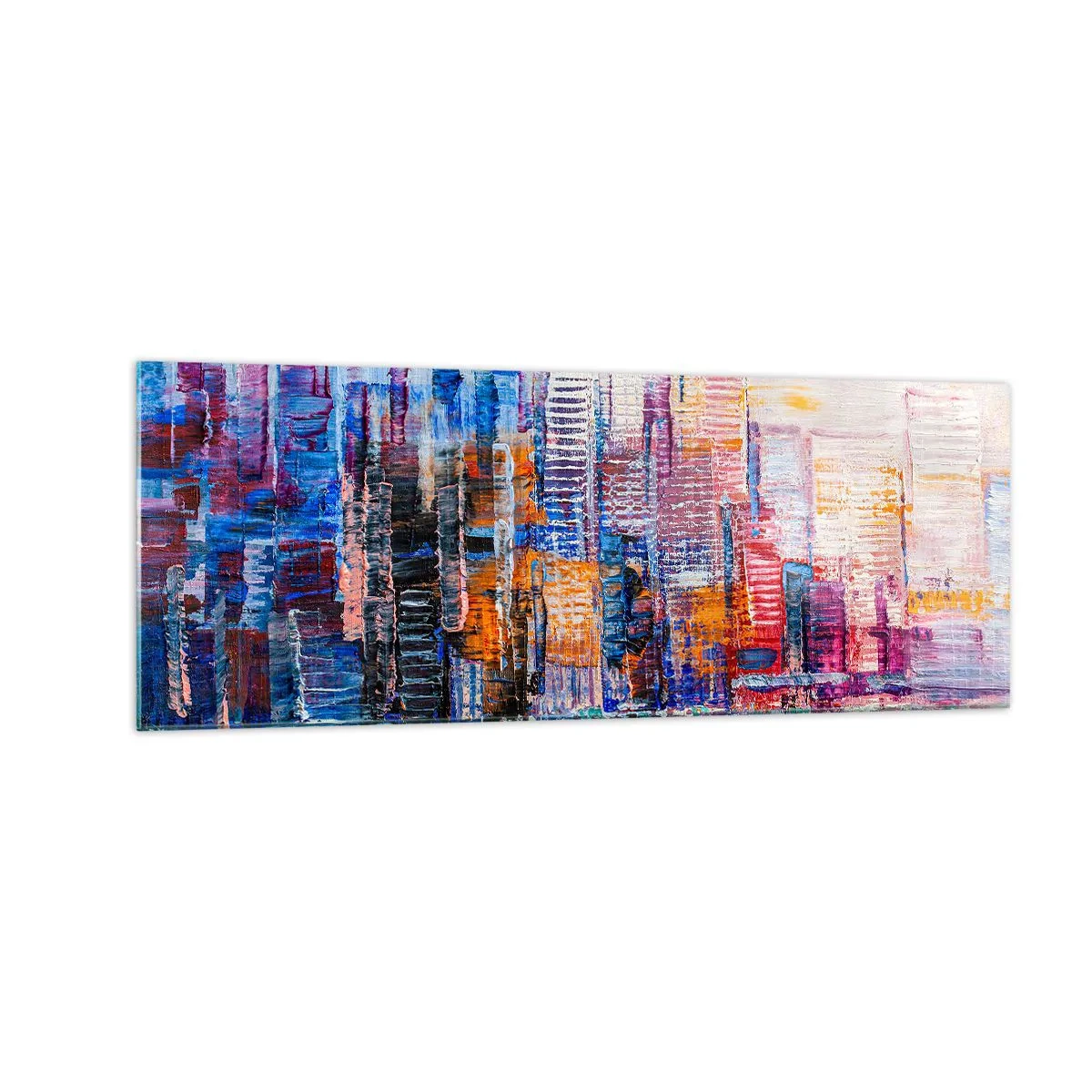 Glass picture - Joyful Metropolis - 140x50 cm