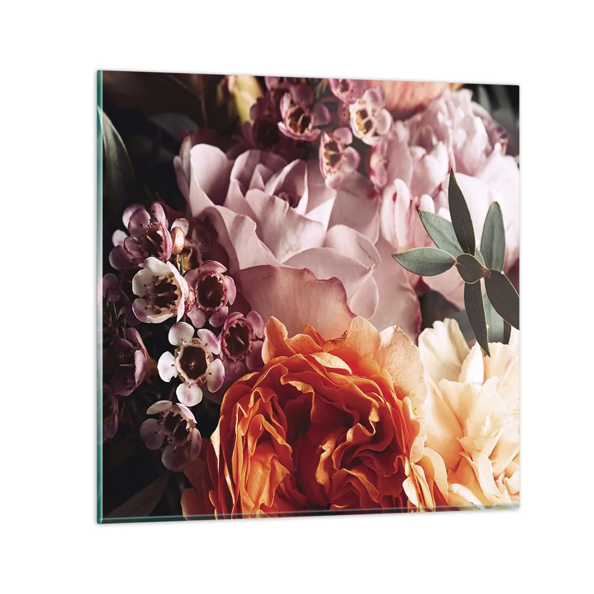 Glass picture - Wrapped by Beauty - 70x70 cm