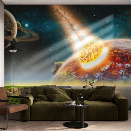 Self-Adhesive Photo Wallpaper Deluxe Sticker - Space Drama - Abstraction, Landscape, Cosmos - 400x280 cm