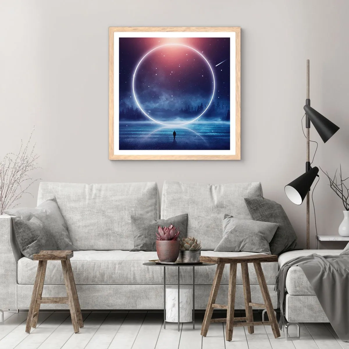 Poster in light oak frame - They are Already Here… - 40x40 cm