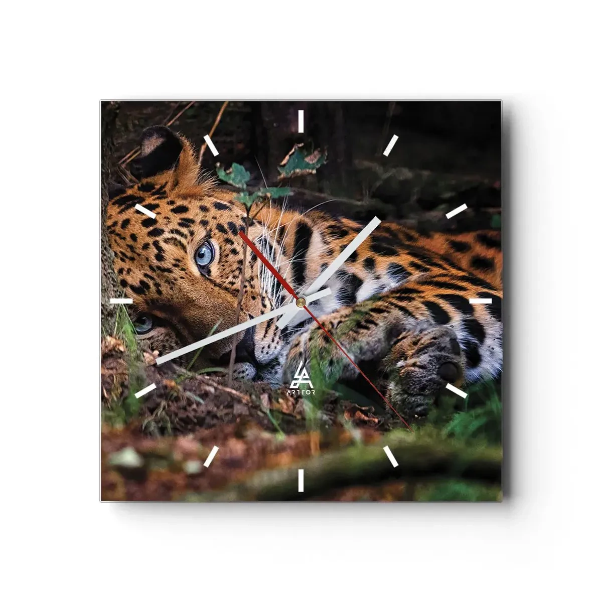 Wall clock - Clock on glass - Trust Me - 30x30 cm