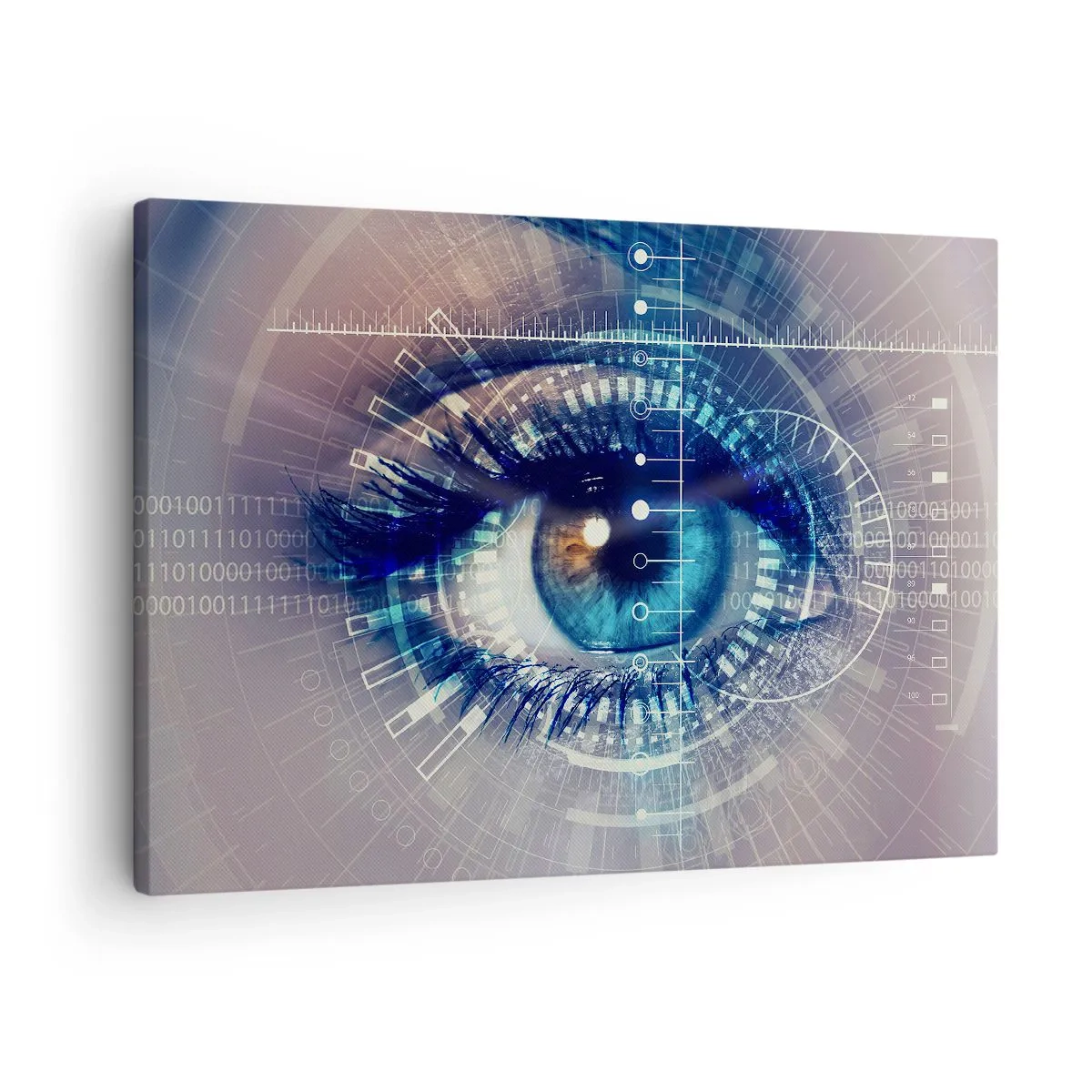 Canvas picture - A technological eye with a futuristic interface - 70x50cm - You Think You Know Me - Modern wall decoration for the living room and bedroom ARTTOR