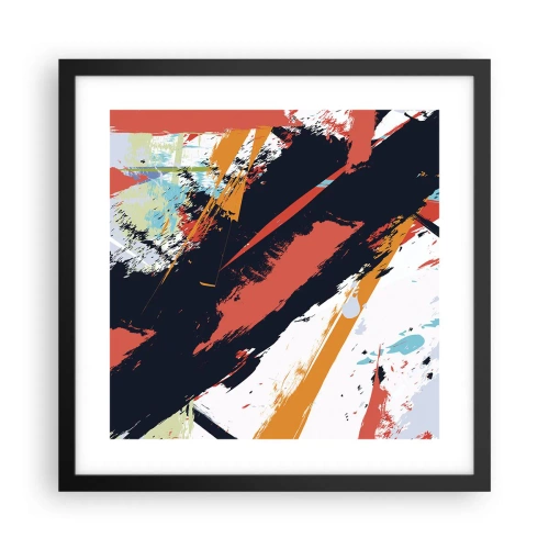 Poster in black frame - Dynamic Composition - 40x40 cm