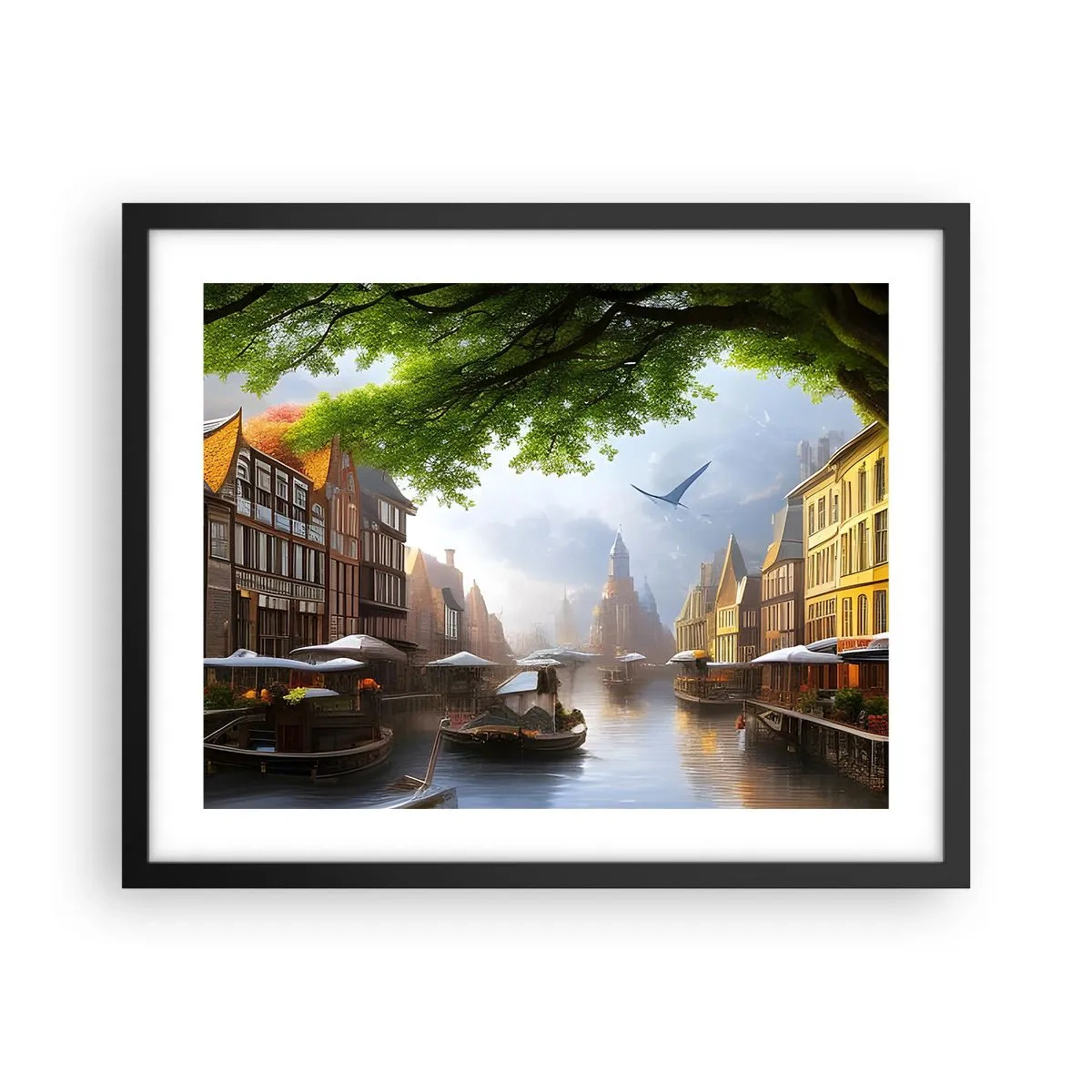 Poster in black frame - Dutch Urban Landscape - 50x40 cm