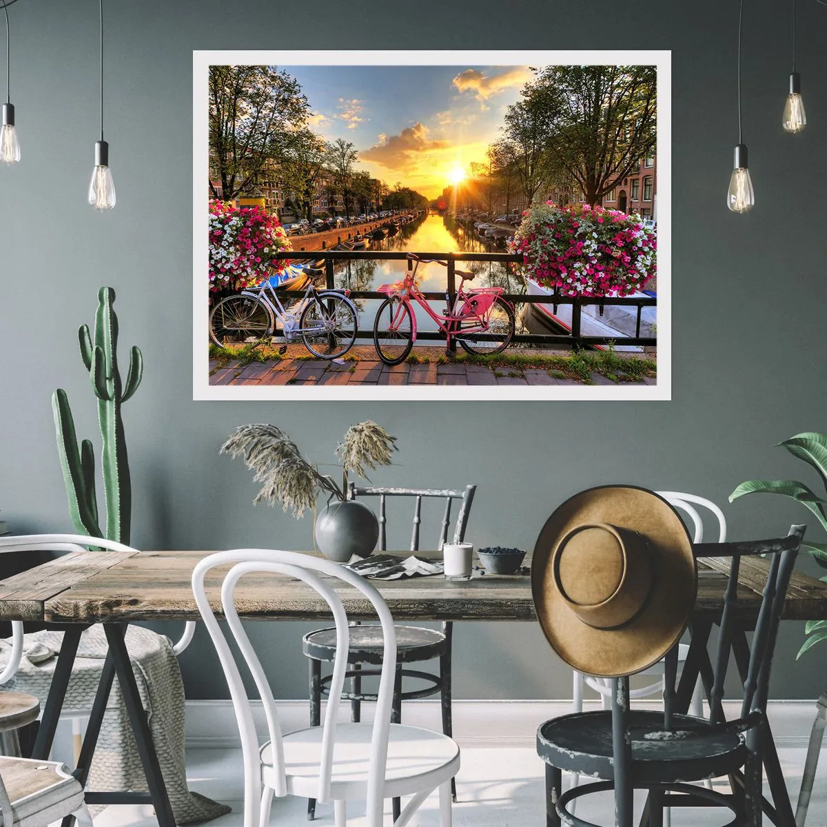 Poster - Spring Morning in Amsterdam - 91x61 cm