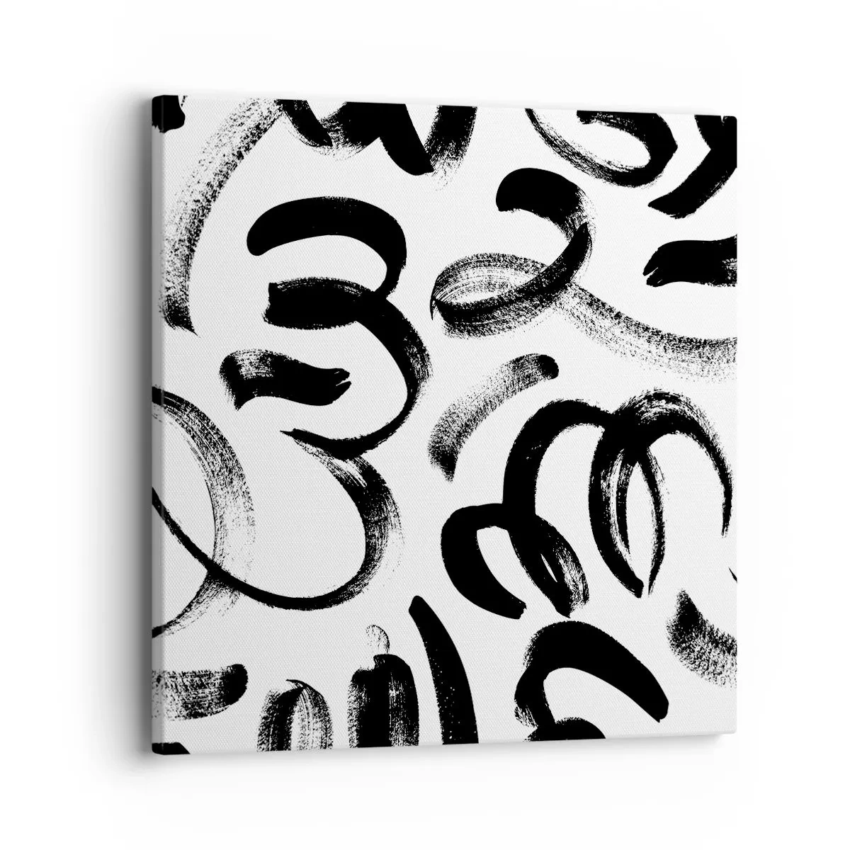 Canvas picture - Black on White - 40x40 cm