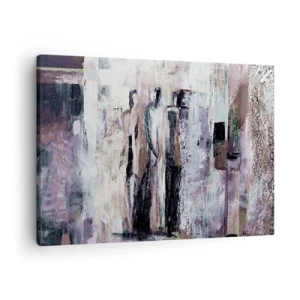Canvas picture - An abstract composition with three figures in pastel colors. - 70x50cm - Mysterious Trio - Modern wall decoration for the living room and bedroom ARTTOR