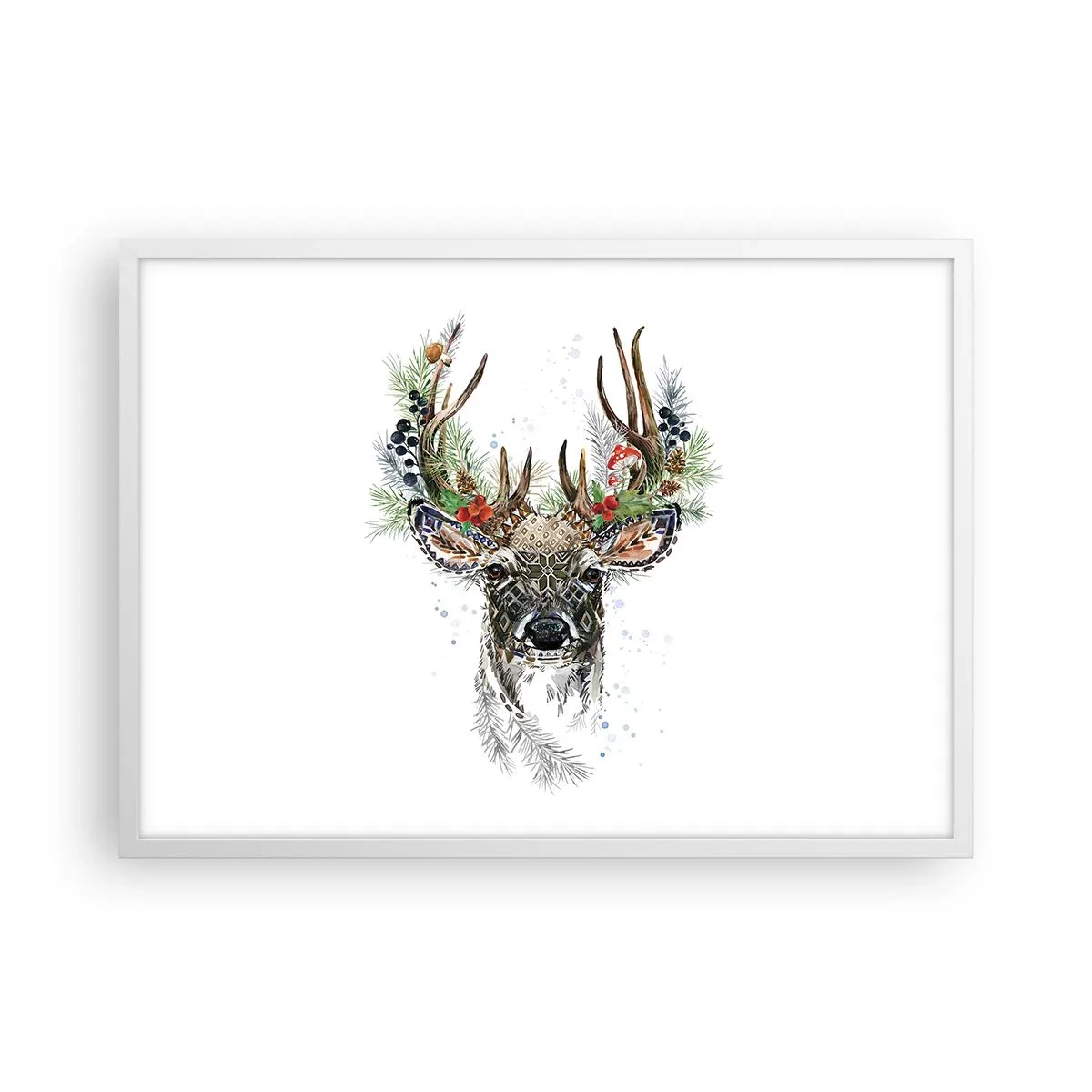 Poster in white frmae - In Christmas Attire - 70x50 cm