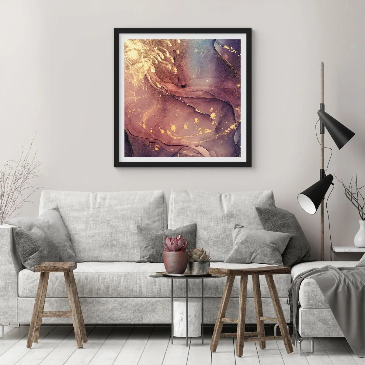 Poster in black frame - Matter and Spirit - 60x60 cm