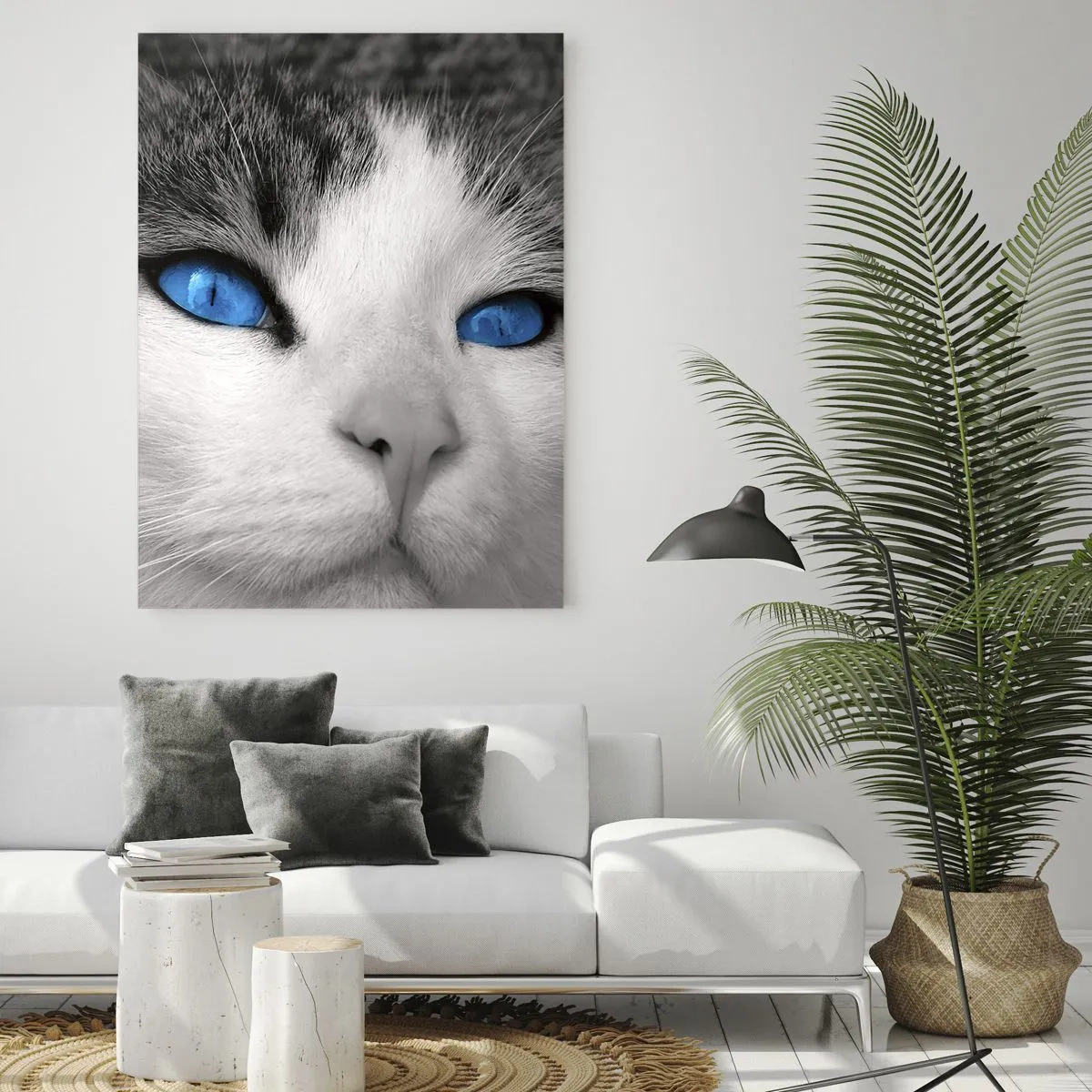Glass picture - Extremely Blue-eyed - 80x120 cm