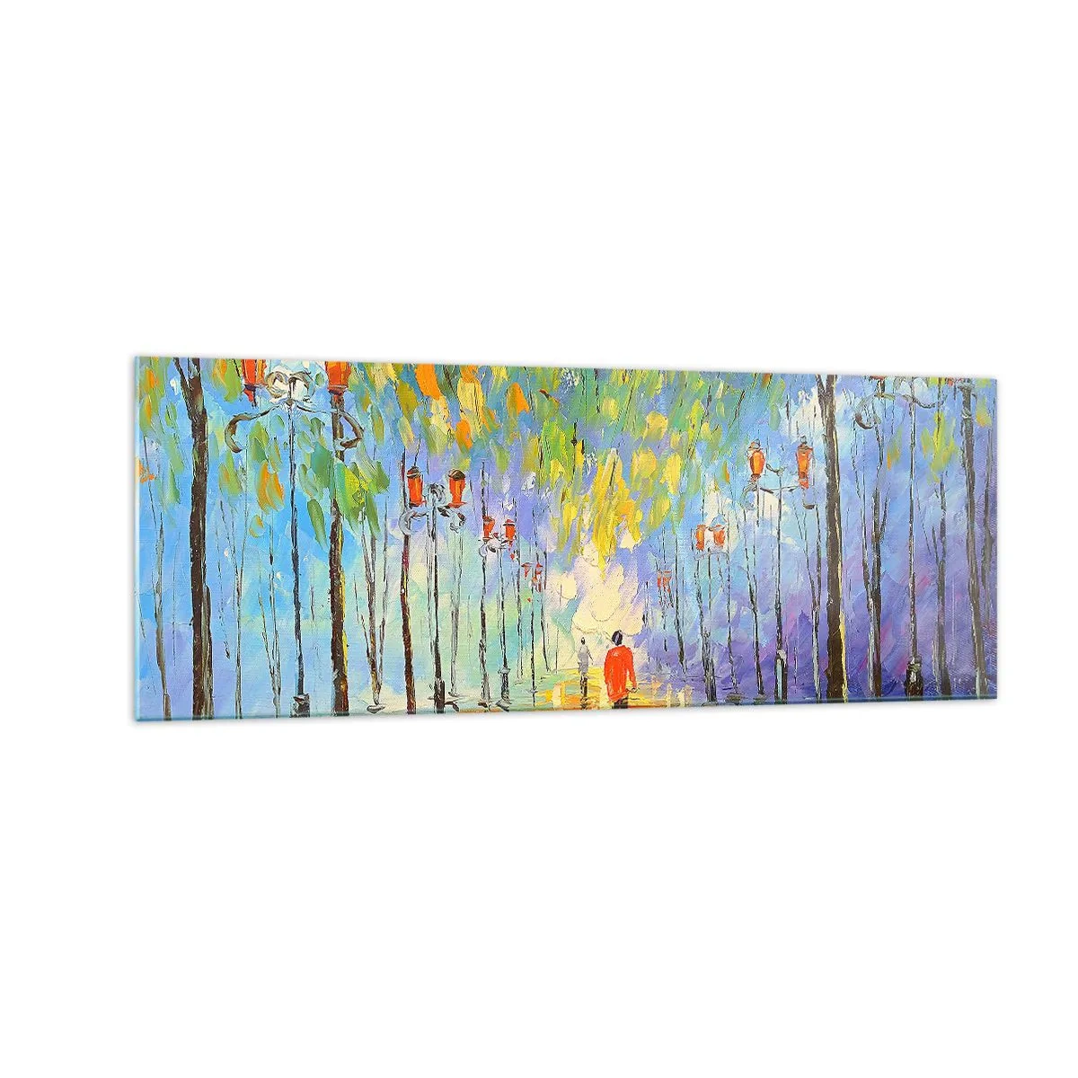 Glass picture - Night Rain Song - 140x50 cm