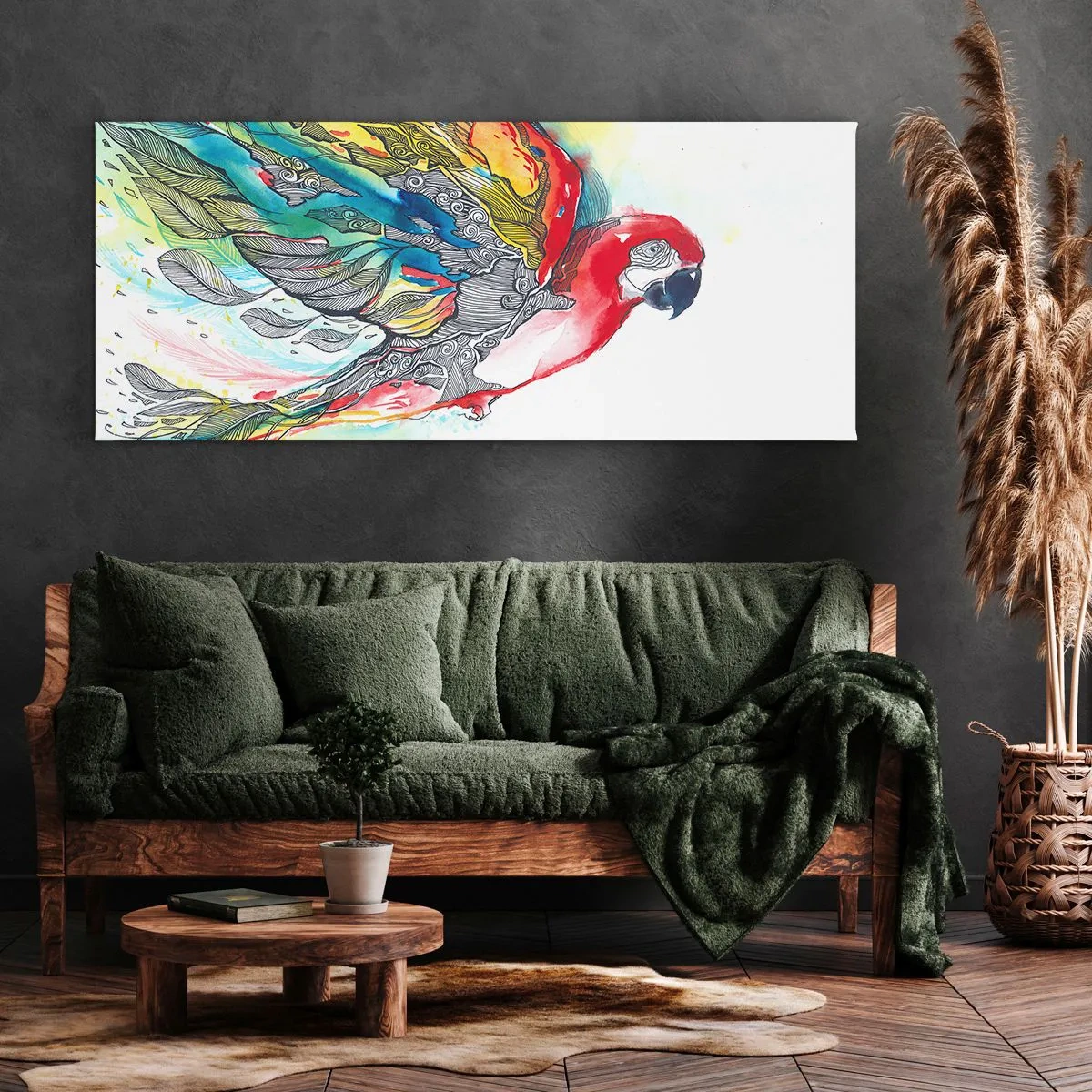 Canvas picture - Live Colourfully - 160x50 cm