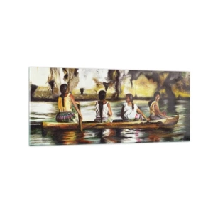 Glass picture - Polinesian Paradise - 120x50 cm