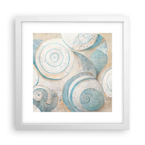 Poster in white frmae - What Does a Shell Hide? - 30x30 cm