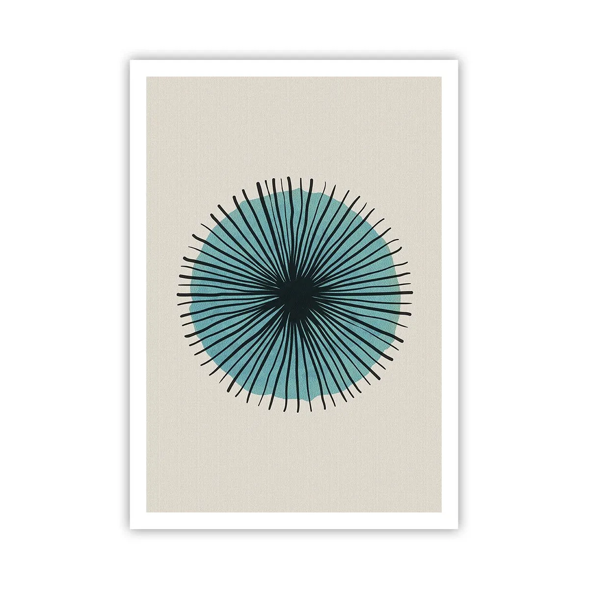 Poster - Rays on Blue - 70x100 cm