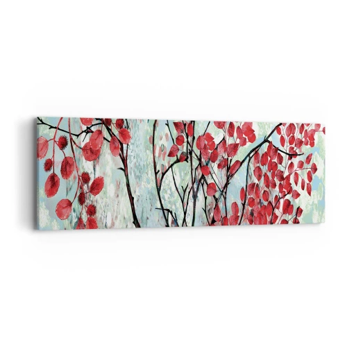 Canvas picture - Tree in Scarlet - 90x30 cm