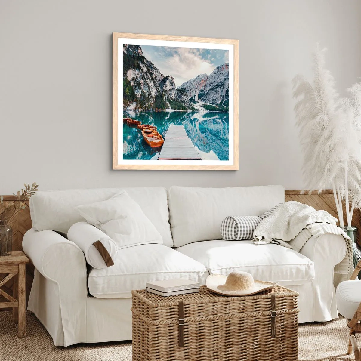 Poster in light oak frame - We Will Show You Beauty - 60x60 cm