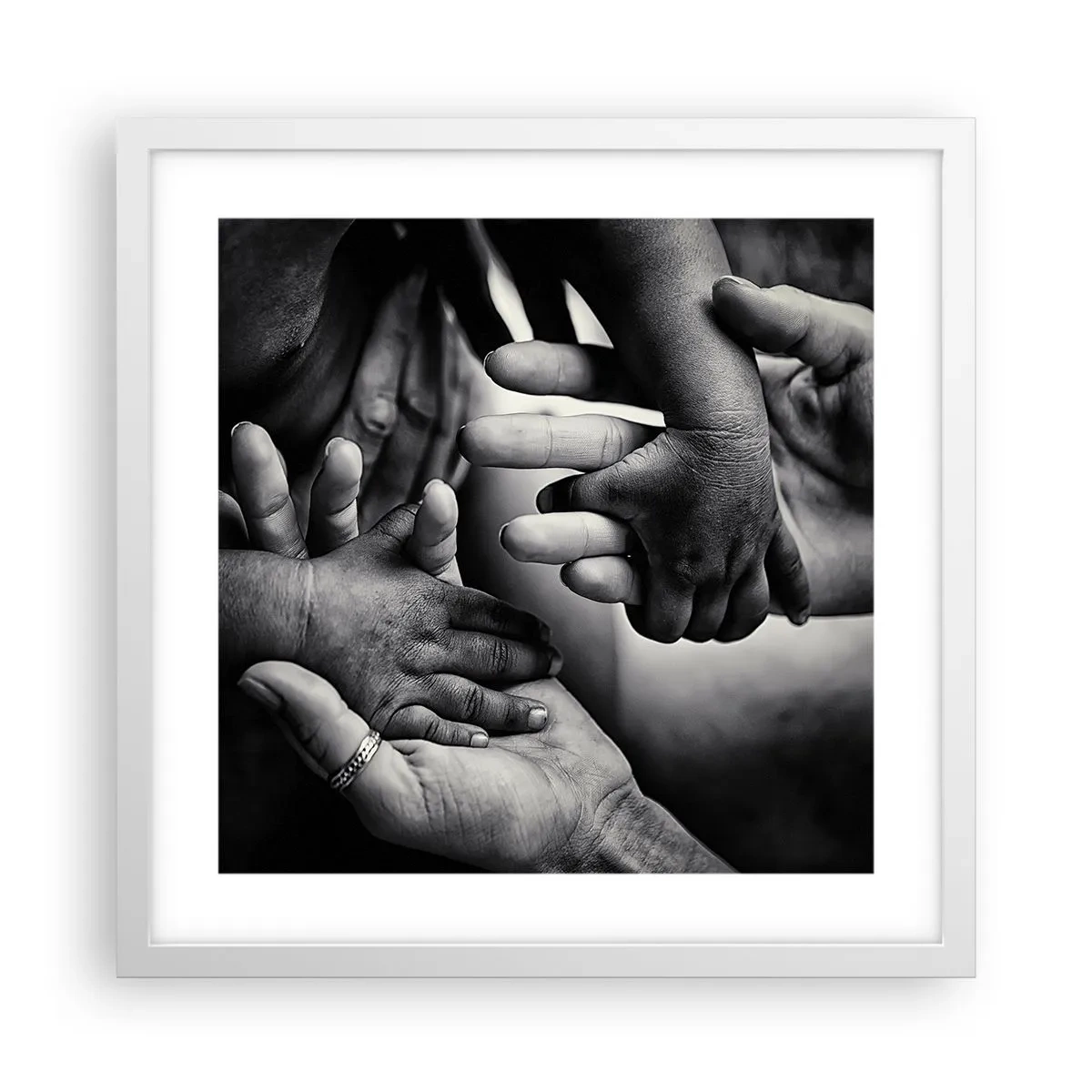 Poster in white frmae - To be a Man - 40x40 cm