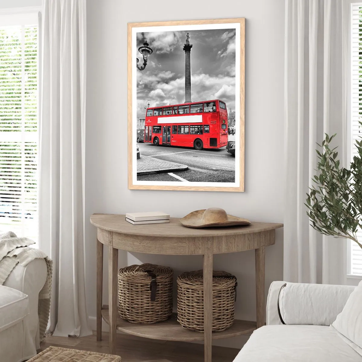 Poster in light oak frame - Real Bloodstream of a City - 61x91 cm