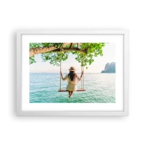 Poster in white frmae - Life Is Beautiful - 40x30 cm