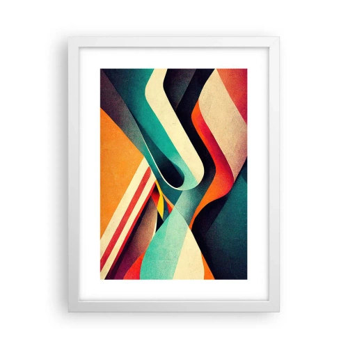 Poster in white frmae - Intense Composition - 30x40 cm