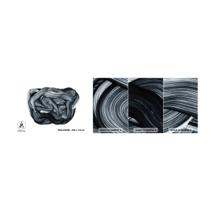 Photo Wallpaper Sample Standard Eco - It's Not So simple - Abstraction, Graphics, Black and white - 100x30 cm