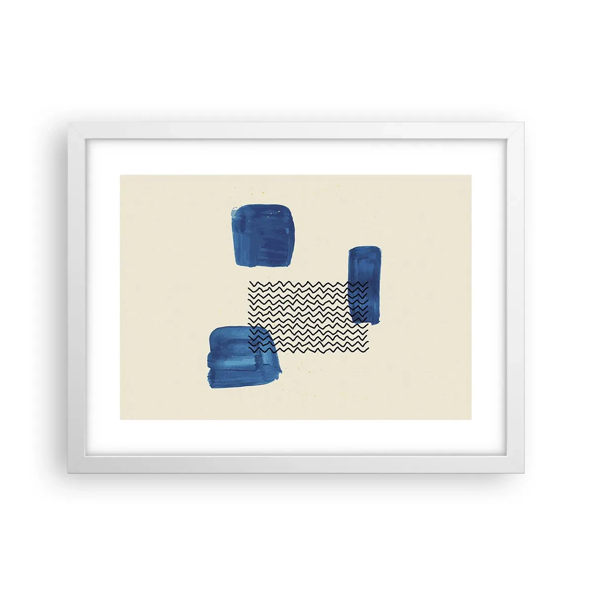 Poster in white frmae - Abstract Quartet - 40x30 cm