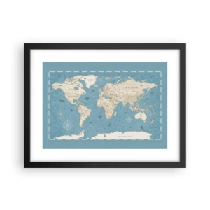 Poster in black frame - World Within Your Fingertips - 40x30 cm