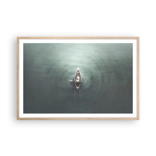 Poster in light oak frame - Through Moon Lake - 91x61 cm