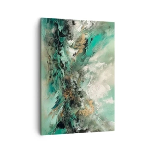 Canvas picture - Emerald and Black Lump - 50x70 cm