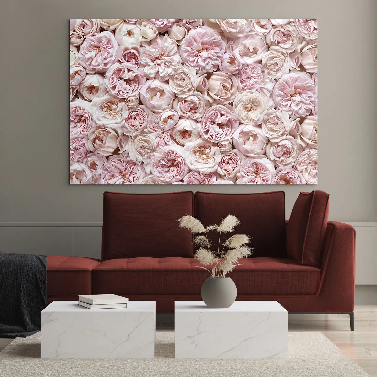 Glass picture - Decked with Roses - 100x70 cm