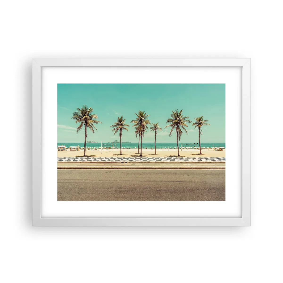 Poster in white frmae - By the Beach - 40x30 cm