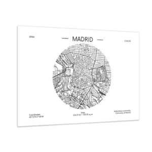 Glass picture - Anatomy of Madrid - 100x70 cm