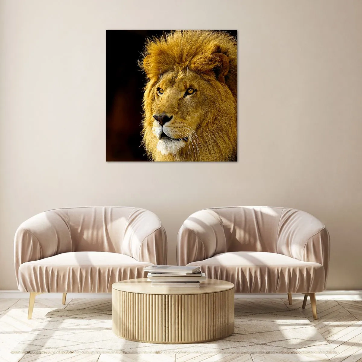 Glass picture - Portrait of a King - 60x60 cm