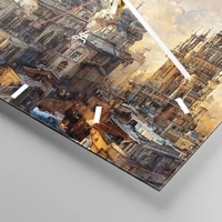 Clock face with lines