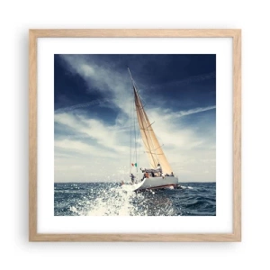 Poster in light oak frame - They Won't Catch Us - 40x40 cm