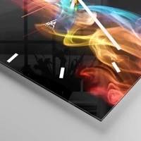 Clock face with lines