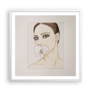 Poster in white frmae - Symbol of Elegance and Beauty - 60x60 cm