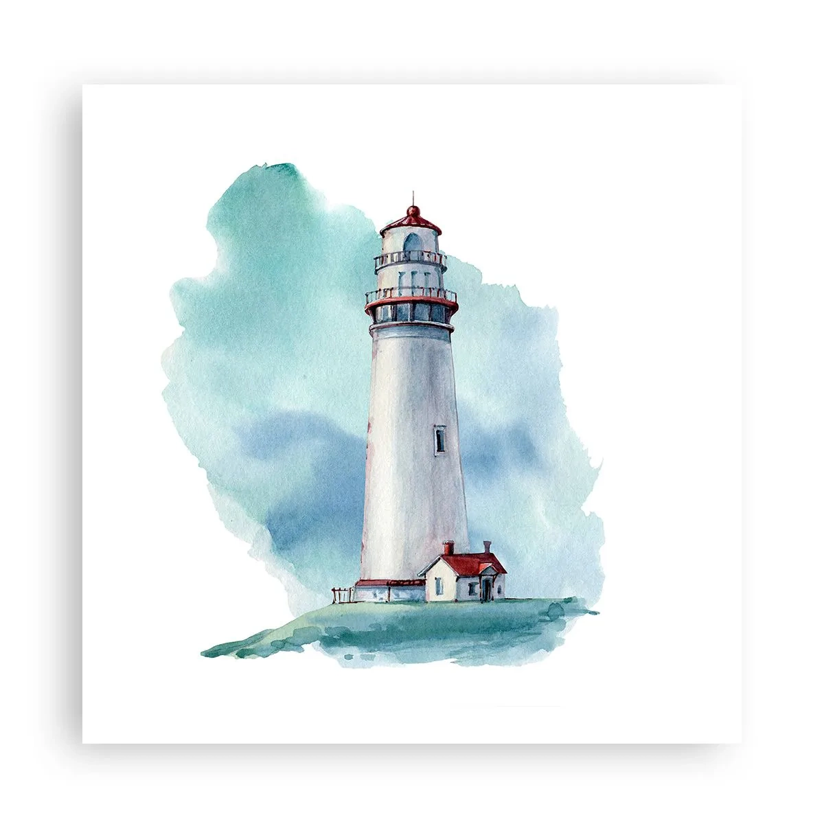 Poster - Gentle Sister of Blue - 60x60 cm