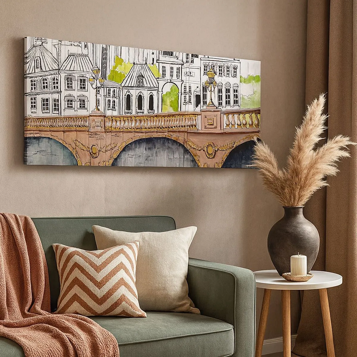 Canvas picture - City Pretty as a Picture - 100x40 cm