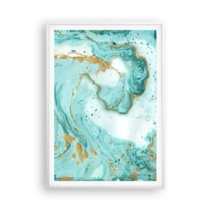 Poster in white frmae - Under the Great Wave of the Edo Period - 70x100 cm