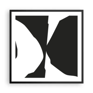 Poster in black frame - Positive - Negative - 60x60 cm