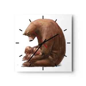 Wall clock - Clock on glass - Sweet Dreams, Kids - 30x30 cm