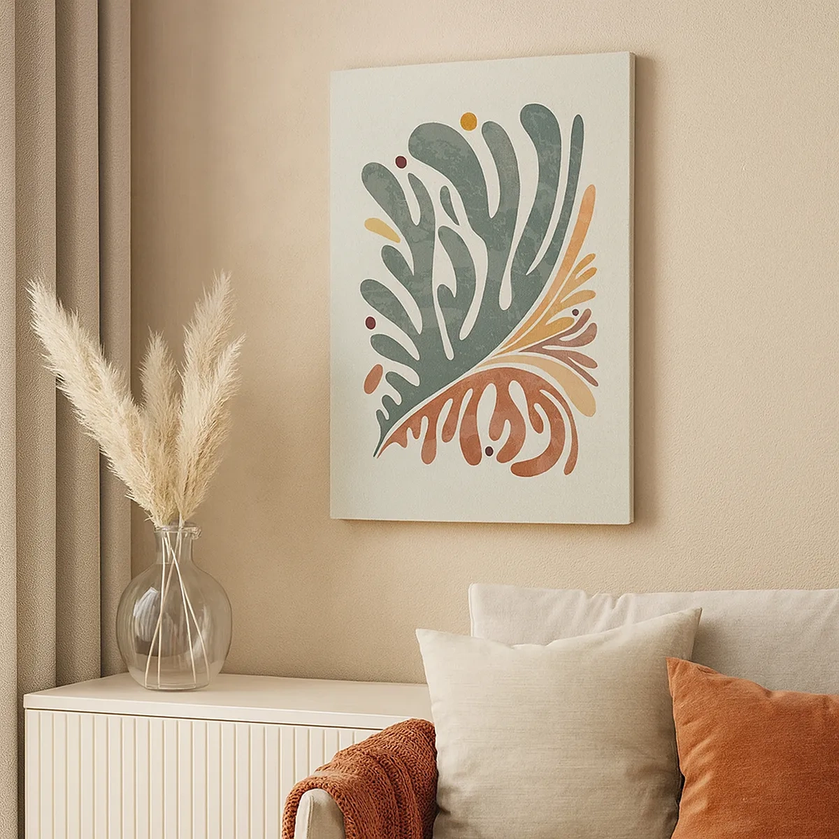 Canvas picture - Multicolour Leaf - 50x70 cm