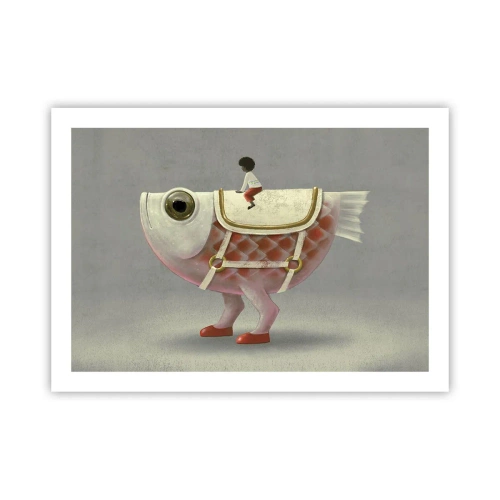 Poster - Fish Jockey - 70x50 cm