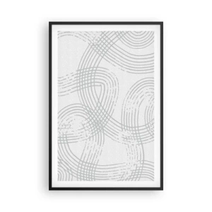 Poster in black frame - No Straight Line - 61x91 cm
