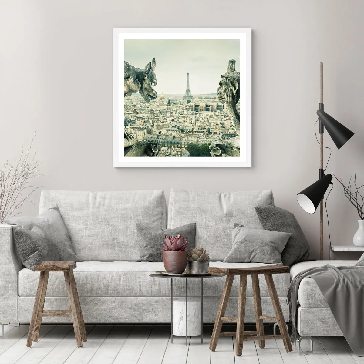 Poster in white frmae - Parisian Talks - 30x30 cm