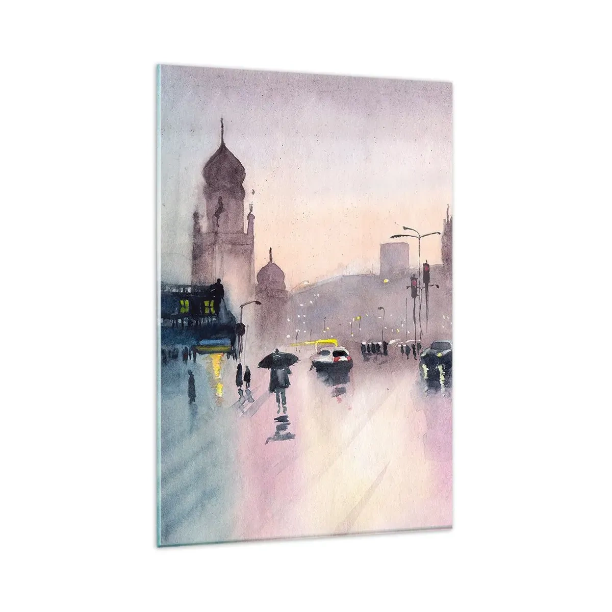 Glass picture - In a Rainy Fog - 80x120 cm